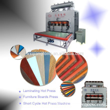 Short cycle melamine laminating hot press machine for wood furniture